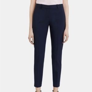Theory Testra slim cropped pants sevona navy